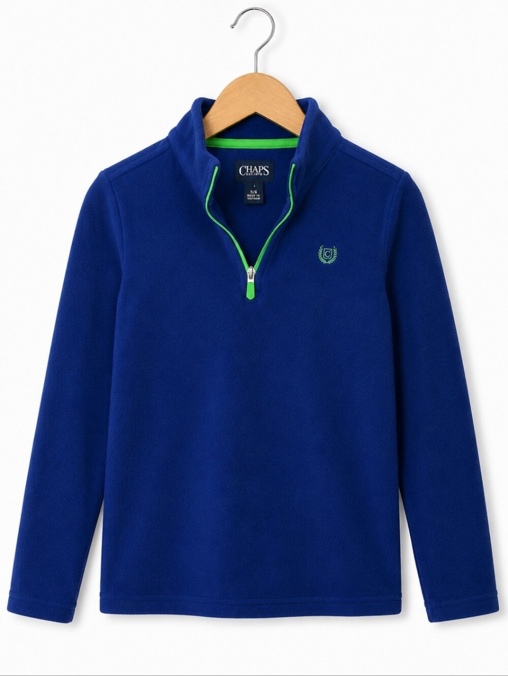 Chaps Purple Boys Quarter Zip Fleece Sz 7